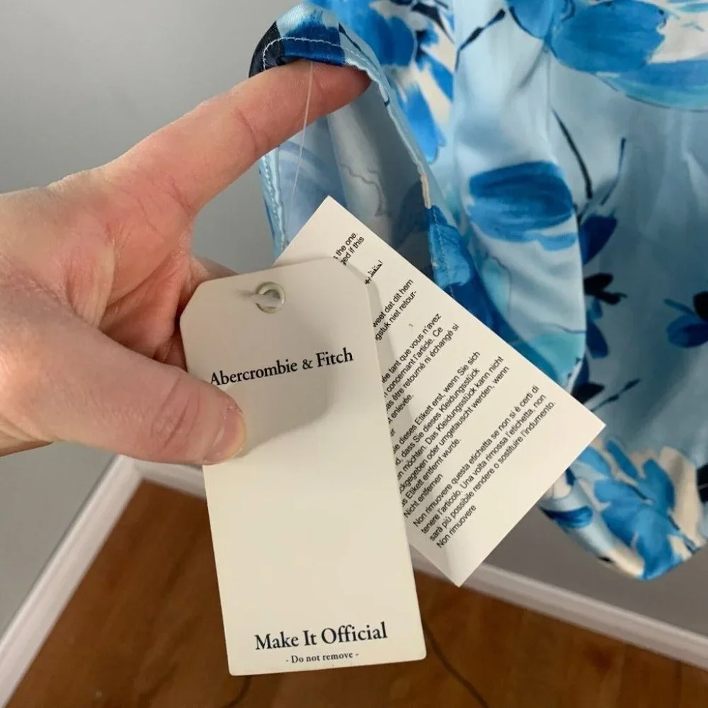 Abercrombie & Fitch Blue Floral Midi Dress - Picture 4 of 14